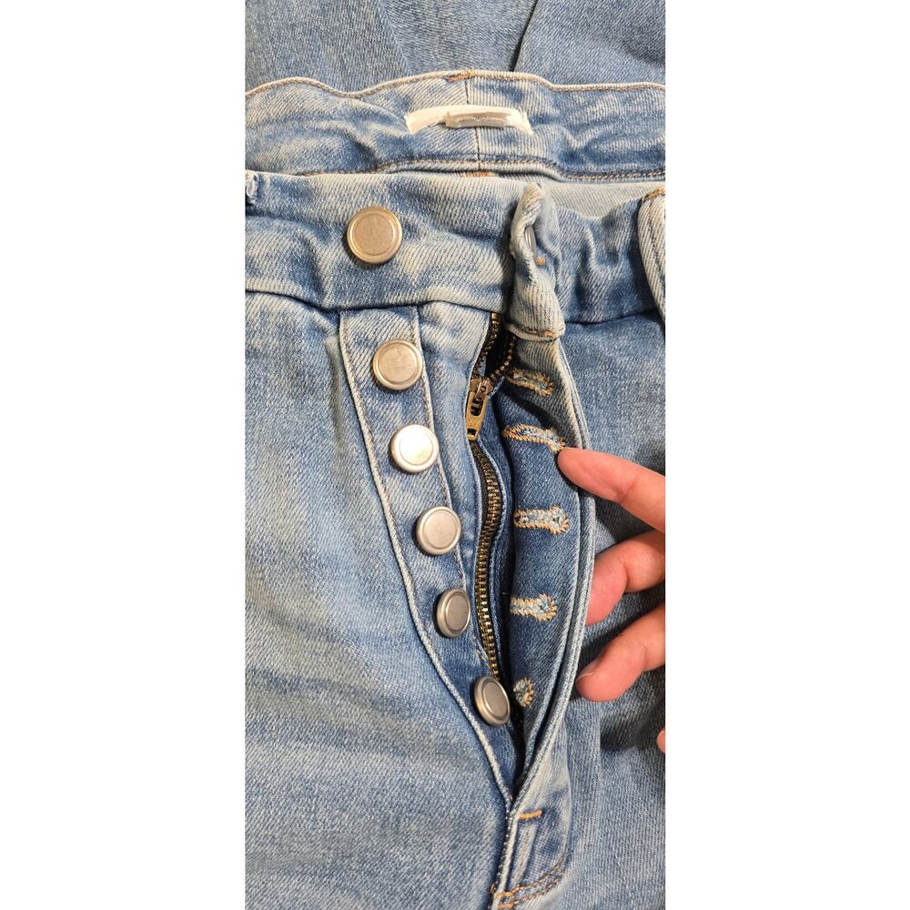 Good American Good Icon High Rise Straight Jeans Zip & Exposed Button Fly 16 - Picture 6 of 8
